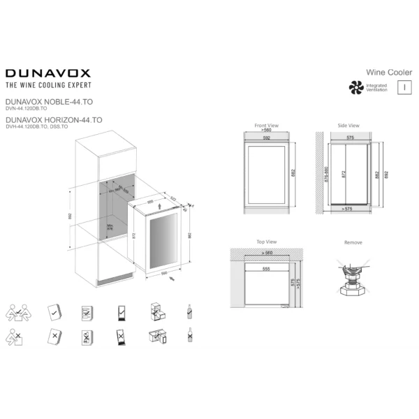 Dunavox Horizon-44 Wijnkoelkast | 2 Zones - Afbeelding 10